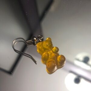 Yellow and orange gummy bear earrings